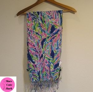 NWT Lilly Pulitzer Palm Reader Indigo Scarf